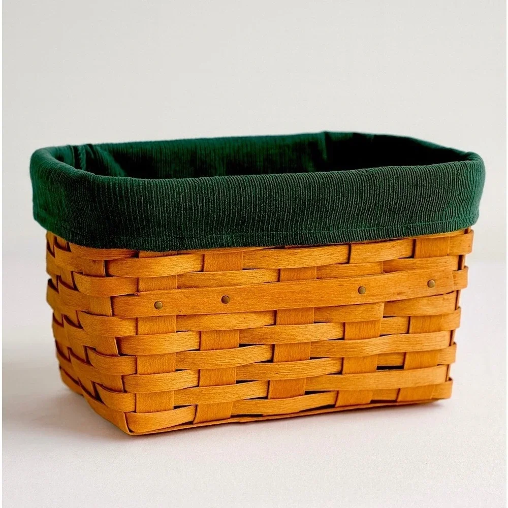 Longaberger Basket Liner Fabric Catalog Ivy Green Weave Protector Vintage‎ 85-14